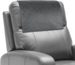 Recliner Headrest Protector,Non Slip Waterproof Headrest Cover,Leather Recliner Headrest Cover for Sofa,Furniture,Living Room,Office Chair (Dark Gray) - Image 2