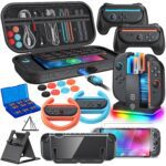 Switch 2 Accessories, [Charge Inside]Case Bundle for Nintendo Switch 2 2025 Console, FYOUNG 23 IN 1 Kit:Carrying Case,Controller Charger,Protective Shell,Grip for Joycon, Steering Wheel for Mario Kart - Image 2