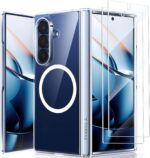 TORRAS Magnetic Shockproof for Samsung Galaxy Z Fold 7 Case Clear with Screen Protector, Fit for MagSafe, 4X Military Grade Hinge Protection, Slim Phone Case for Samsung Z Fold 7, Clear - Image 2