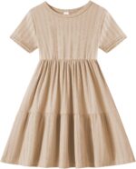 Toddler Baby Girls Dress Little Girl Summer Dress Casual Short Sleeve Round Neck Party Baby Beach Sundress 18M-6T - Image 2