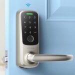 ULTRALOQ Latch 5 Smart Lock, Built- in WiFi 6 Fingerprint Door Handle Lock, Biometric Keyless Entry Door Lever with App, Digital Touchscreen Keypad, Smart Locks for Front Door, App Remote Control - Image 2