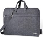 Voova Laptop Bag 17 17.3 Inch Water-resistant Laptop Sleeve Case with Shoulder Straps & Handle, Computer Case Cover Slim Briefcase Compatible with 17-18” Hp Dell Asus Acer, Grey - Image 2