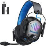 Wireless Gaming Headset for PS5, PS4, 2.4GHz Gaming Headphones with 50mm Drivers, 3D Surround Sound, ENC Mic, RGB Lights, 50-Hr Gametime for PC, Switch, Mac, Mobile, - Image 2