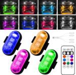 Wireless LED Lights for Car, Wireless Rock Lights with 8 Colors 10 Modes,Led Strobe Warning Light, Motorcycles, Boats, Camping, Bikes, Drones，Design in USA (4pcs Black) - Image 2