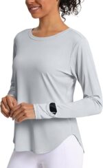 Women's Sun Shirts UPF 50+ Long Sleeve UV Protection Shirt Rash Guard Lightweight Quick Dry SPF Workout Hiking Tops - Image 2