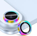 for iPhone Air Camera Lens Protector, Individual Metal Ring Tempered Glass Lens Cover,[Strong Adsorption] Scratch Resistant Thin HD Clear Lens Cover,1 Set-Colorful - Image 2