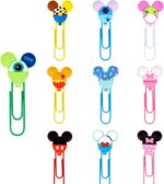 10PCS Cute Mouse Paper Clips, Bookmark Book File Page Marker Clips for Teacher & Students, Desk Accessories Stationery for Office School, Office Supplies Decor for Women Kids Adult - Image 2