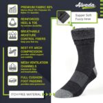 Alvada Warm Thermal Wool Socks for Winter Moisture Wicking and Breathable Cozy Boot Socks - Image 4