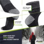 Alvada Warm Thermal Wool Socks for Winter Moisture Wicking and Breathable Cozy Boot Socks - Image 5