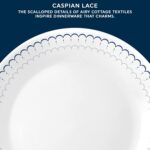 Corelle 6-Piece 10.25" Dinner Round Plates Vitrelle Triple Layer Glass, Lightweight Round Plates, Chip and Scratch Resistant, Microwave and Dishwasher Safe, Caspian Lace - Image 5