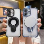 Compatible with iPhone 17 Pro Magsafe Case,Magnetic Ring Kickstand Stand and Military Grade Drop Protection for Silicone Four Corners Shockproof Case for iPhone 17 Pro -Black - Image 4