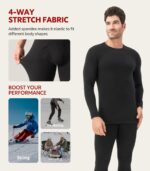 DAVID ARCHY Men’s Heavyweight Thermal Underwear for Extreme Cold, Perfect for Harsh Winter from -10°C to -5°C - Image 8