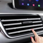 INSAUTO Bling Car Vent Outlet Trim,Bling Car Accessories for Women and Girls,10Pcs Rhinestone Car Air Conditioner Vent Decoration Strip(White) - Image 3
