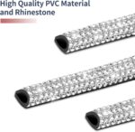 INSAUTO Bling Car Vent Outlet Trim,Bling Car Accessories for Women and Girls,10Pcs Rhinestone Car Air Conditioner Vent Decoration Strip(White) - Image 4