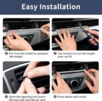 INSAUTO Bling Car Vent Outlet Trim,Bling Car Accessories for Women and Girls,10Pcs Rhinestone Car Air Conditioner Vent Decoration Strip(White) - Image 6