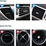 INSAUTO Bling Car Vent Outlet Trim,Bling Car Accessories for Women and Girls,10Pcs Rhinestone Car Air Conditioner Vent Decoration Strip(White) - Image 7