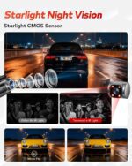 4K+4K+1080P 3 Channel Dash Cam Front and Rear with Cabin, Free 128GB Card Included, 5.8GHz WiFi6 - up to 20MB/s, IR Night Vision, Built-in GPS, G-Sensor, 24H Parking Mode, Support 512GB Max - Image 4