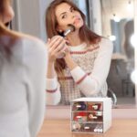 Desk Organizer with 5 Drawers, Rectangular Office Stationery Supplies Desktop Drawers, Plastic Makeup Storage, Suitable for Office, School, Home (White & 5 Drawers) - Image 6