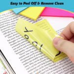 800 Sheets Transparent Sticky Notes, 3x3 Inch 14 Pads Self-Adhesive Translucent Clear See Through Post Sticky Notes for Planner Office School College Teacher Student Supplies 6 Bright Color - Image 6