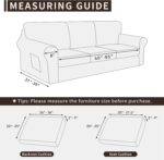 Easy-Going 7 Pieces Stretch Couch Cover Washable Sofa Cover Set for 3 Backrest and Seat Cushion Couch Anti-Slip Sofa Slipcover Furniture Protector with Elastic Bottom (Large, Light Grey) - Image 5