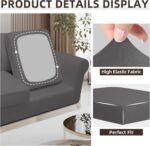 Easy-Going 7 Pieces Stretch Couch Cover Washable Sofa Cover Set for 3 Backrest and Seat Cushion Couch Anti-Slip Sofa Slipcover Furniture Protector with Elastic Bottom (Large, Light Grey) - Image 7