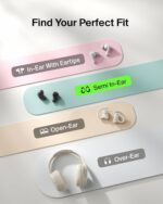 Belkin SoundForm Anywhere Wireless EarBuds, IPX4 Waterproof Bluetooth Earphones, Long-Lasting Comfort, Compact Case with Keyring for iPhone, iPad, Tablet, Laptop, Hiking, Running, Travel, etc. - Black - Image 9