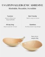 VOCH GALA Sticky Bra Push Up for Women, Strapless Backless Bras for Wedding/Parties/Events, Comfortable Adhesive - Image 3