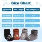 Newborn Infant Baby Cotton Booties Non-Slip Sole for Toddler Boys Girls Winter Warm Stay On Socks Shoes Unisex First Walkers Ankle Crib Slippers Shoes 3-6,6-12,12-18 Months - Image 8