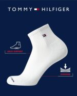 Tommy Hilfiger Mens Quarter Socks - 6 Pack Athletic Performance Stretch Moisture Wicking Cushioned Ankle Socks for Men - Image 3