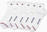 Tommy Hilfiger Mens Quarter Socks - 6 Pack Athletic Performance Stretch Moisture Wicking Cushioned Ankle Socks for Men - Image 5