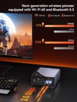 GMKtec Gaming Mini PC AMD Ryzen 7 H 255 (Upgraded 8745HS) 32GB RAM Dual NIC LAN 2.5Gbps Desktop Computers 4K Display, WiFi 6E, USB3.2, USB-C, BT 5.2, DP, HDMI NUCBOX K12 32+1T - Image 6