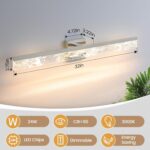 Bathroom Light Fixtures Over Mirror, 32 Inch Brushed Nickel Vanity Lights for Bathroom, 24W Dimmable LED Modern Vanity Lighting Fixtures for Living Room Paintings 3000K - Image 3