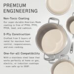 Made In Cookware - 7-Piece Ceramic Non Stick Pot and Pan Set (Stainless Handle) - 5-Ply Stainless Clad - Professional Cookware - Crafted in Italy - Induction Compatible - Image 4