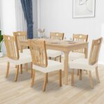 Easy-Going 100% Waterproof Seat Covers for Dining Room Chairs Set of 6, Stretch Chair Seat Slipcovers Protector Removable and Washable Kitchen Dining Chair Covers, Ivory - Image 3