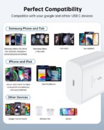 45W Fast Charger USB C 2-Pack Type C Wall Charger with 10FT Braided Cable Compatible with Galaxy S25/24/S23/S22/S21/Ultra, Note 20, Tab S9, Z Fold/Z Flip, USB C White Charging Block - Image 7