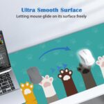 Cat Paw Mouse Pad Gaming Dog Paw Mousepad Desk Mat,Smoothing Fabric Mousepad for Fluid Control,Ultra-Stable Non-Slip Rubber Base Mouse Pad,Stitched Edges(31.5x15.7 in) - Image 4