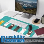 Cat Paw Mouse Pad Gaming Dog Paw Mousepad Desk Mat,Smoothing Fabric Mousepad for Fluid Control,Ultra-Stable Non-Slip Rubber Base Mouse Pad,Stitched Edges(31.5x15.7 in) - Image 6