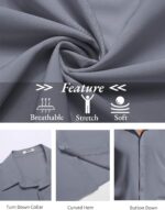 COOFANDY Mens Short Sleeve Button Down Shirts Casual Summer Shirt Untucked Dress Shirts - Image 6