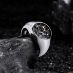 King Will Stainless Steel Ring for Men - Meteorite Inlay Matte Finished Black/Silver/Gold Plated Pinky Signet With Skull/Lion Pattern - Comfort Fit Thumb Ring Size 7-14 - Image 3