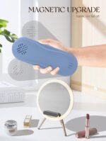 2024 Silicone Makeup Brush Holder Case with Upgraded Anti-Fall Double Magnetic, Beauty Gift for Girlfriend, Travel Essentials Makeup Bag Birthday and Holiday Gifts for Woman - Coffee - Image 4