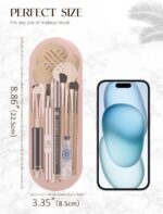 2024 Silicone Makeup Brush Holder Case with Upgraded Anti-Fall Double Magnetic, Beauty Gift for Girlfriend, Travel Essentials Makeup Bag Birthday and Holiday Gifts for Woman - Coffee - Image 7