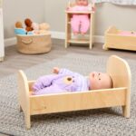 Environments Wooden Baby Doll 22”L x 12”W x 12”H Bed Play Furniture, Natural Finish, Fits up-to 22-Inch Doll, Preschool, Kids Toy (900402) - Image 4