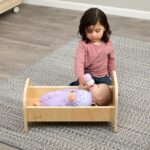 Environments Wooden Baby Doll 22”L x 12”W x 12”H Bed Play Furniture, Natural Finish, Fits up-to 22-Inch Doll, Preschool, Kids Toy (900402) - Image 5