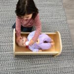 Environments Wooden Baby Doll 22”L x 12”W x 12”H Bed Play Furniture, Natural Finish, Fits up-to 22-Inch Doll, Preschool, Kids Toy (900402) - Image 6