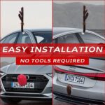 MOMONI Premium Reindeer Car Kit Antlers, Nose, Tail- Rudolph Set Reindeer Christmas Decoration Car Costume Auto Accessories - Image 5