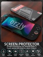 Orzly Glass Screen Protector for Nintendo Switch 2 Console 2025 Screen Size 7.9 inch 4 Pack. No Bubbles Easy Installation Anti Scratch Edition - Image 5