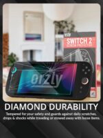 Orzly Glass Screen Protector for Nintendo Switch 2 Console 2025 Screen Size 7.9 inch 4 Pack. No Bubbles Easy Installation Anti Scratch Edition - Image 6