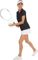 MAGCOMSEN Women's Golf Shirts Short Sleeve Polo Collared Tennis Shirt V Neck Quick Dry Sun Protection UPF 50+ - Image 8