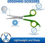Pet Magasin Japanese Stainless Steel Grooming Scissors (2) for Facial Hair and Larger for Body Trimming with Round Tip - Image 3