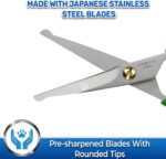 Pet Magasin Japanese Stainless Steel Grooming Scissors (2) for Facial Hair and Larger for Body Trimming with Round Tip - Image 5